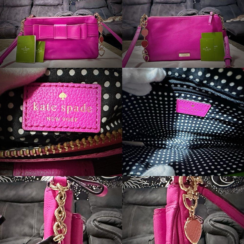 Kate Spade hot pink Y2K Fuchsia Crossbody Bag with Gold Accents - Picture 7 of 17
